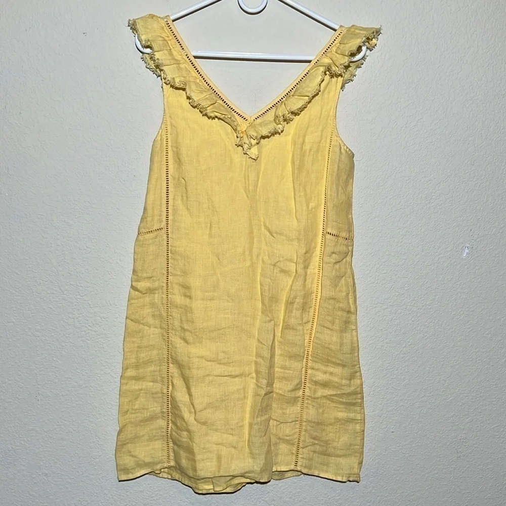 Faherty Ellis Linen Dress Ruffle - Picture 6 of 8